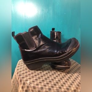 Dansko Vail Coated Black Canvas Rain Boots Euro 37/US 6.5-7